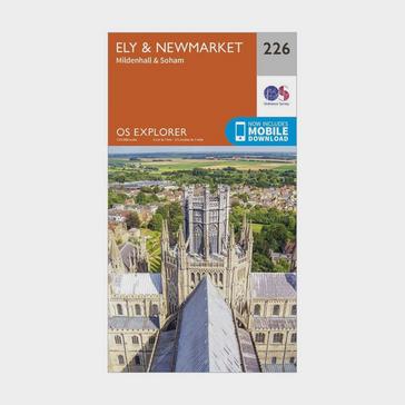 Orange Ordnance Survey Explorer 226 Ely & Newmarket Map With Digital Version