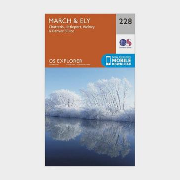 Orange Ordnance Survey Explorer 228 March & Ely Map With Digital Version