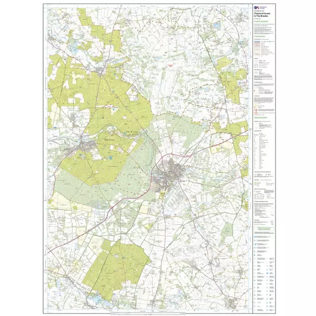 Thetford Forest Walks Map Ordnance Survey Explorer 229 Thetford Forest In The Brecks Map With Digital  Version