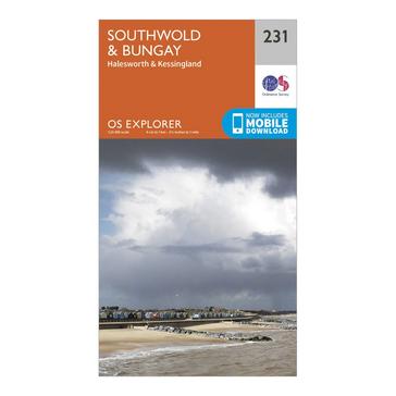 Orange Ordnance Survey Explorer 231 Southwold & Bungay Map With Digital Version