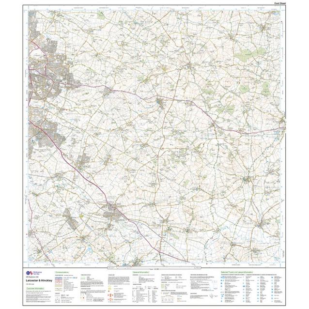 Ordnance Survey Explorer 233 Leicester & Hinckley Map With Digital Version