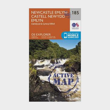 N/A Ordnance Survey Explorer Active 185 Newcastle Emlyn, Llandysul & Cynwyl Elfed Map With Digital Version