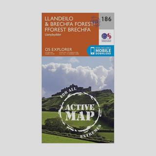 Explorer Active 186 Llandeilo & Brechfa Forest Map With Digital Version