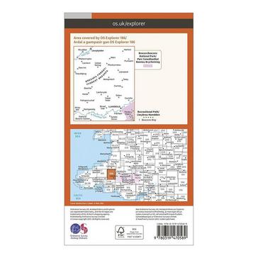 N/A Ordnance Survey Explorer Active 186 Llandeilo & Brechfa Forest Map With Digital Version