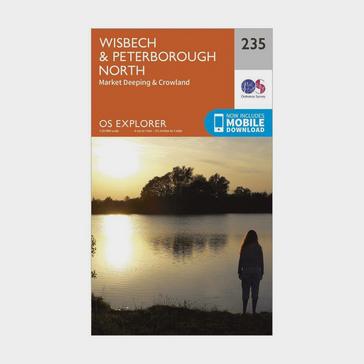 Orange Ordnance Survey Explorer 235 Wisbech & Peterborough North Map With Digital Version