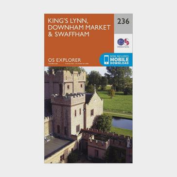 Orange Ordnance Survey Explorer 236 King's Lynn, Downham Market & Swaffham Map With Digital Version