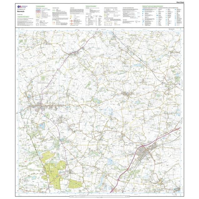 Ordnance Survey Explorer 237 Norwich Map With Digital Version