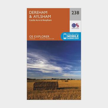 Orange Ordnance Survey Explorer 238 East Dereham & Aylsham Map With Digital Version