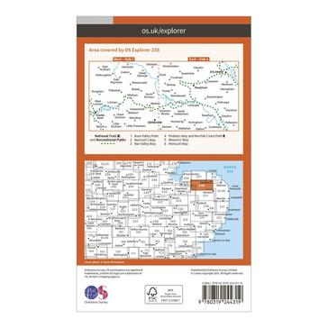 Orange Ordnance Survey Explorer 238 East Dereham & Aylsham Map With Digital Version