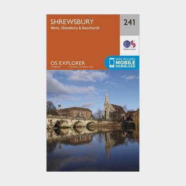 N/A Ordnance Survey Explorer 241 Shrewsbury, Wem, Shawbury & Baschurch Map With Digital Version