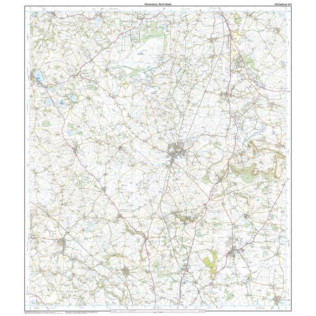 Ordnance Survey Explorer 241 Shrewsbury, Wem, Shawbury & Baschurch Map ...