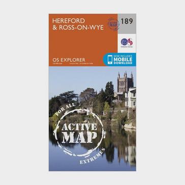N/A Ordnance Survey Explorer Active 189 Hereford & Ross-on-Wye Map With Digital Version