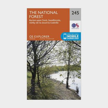 Orange Ordnance Survey Explorer 245 The National Forest Map With Digital Version