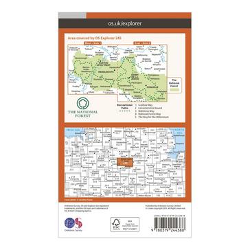 Orange Ordnance Survey Explorer 245 The National Forest Map With Digital Version