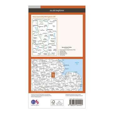 N/A Ordnance Survey Explorer 247 Grantham Map With Digital Version