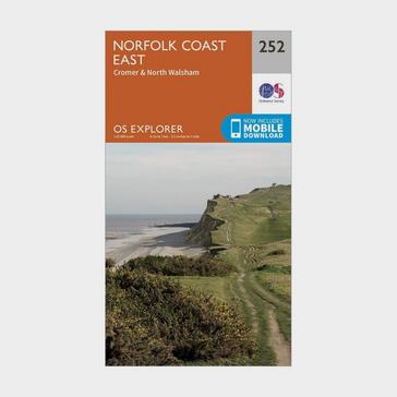 Orange Ordnance Survey Explorer 252 Norfolk Coast East Map With Digital Version