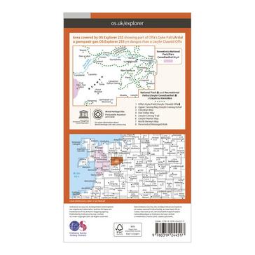 N/A Ordnance Survey Explorer 255 Llangollen & Berwyn Map With Digital Version