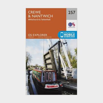 N/A Ordnance Survey Explorer 257 Crewe & Nantwich Map With Digital Version