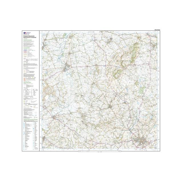 Ordnance Survey Explorer 257 Crewe & Nantwich Map With Digital Version