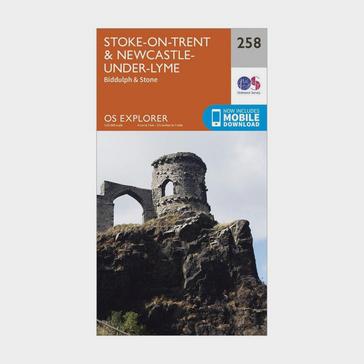 N/A Ordnance Survey Explorer 258 Stoke-on-Trent & Newcastle-under-Lyme Map With Digital Version