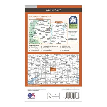 N/A Ordnance Survey Explorer Active 191 Banbury, Bicester & Chipping Norton Map With Digital Version