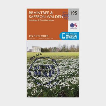 N/A Ordnance Survey Explorer Active 195 Braintree & Saffron Walden Map With Digital Version