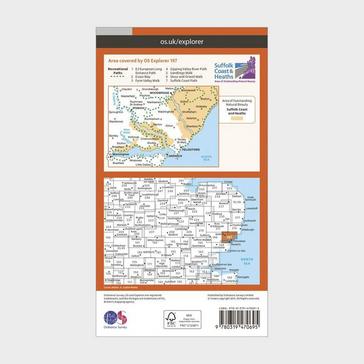 N/A Ordnance Survey Explorer Active 197 Ipswich, Felixstowe & Harwich Map With Digital Version