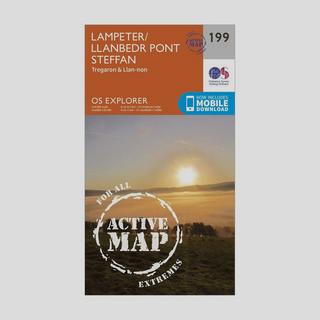 Explorer Active 199 Lampeter, Tregaron & Llan-non Map With Digital Version