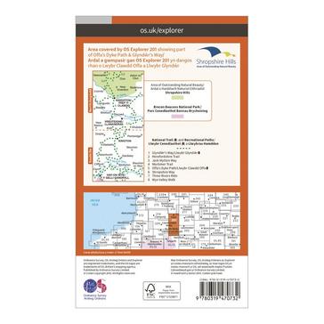 N/A Ordnance Survey Explorer Active 201 Knighton & Presteigne Map With Digital Version