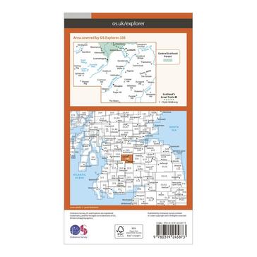 Orange Ordnance Survey Explorer 335 Lanark & Tinto Hills Map With Digital Version