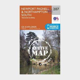 Explorer Active 207 Newport Pagnell & Northampton South Map With Digital Version