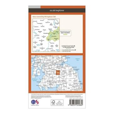 Orange Ordnance Survey Explorer 336 Biggar & Broughton Map With Digital Version