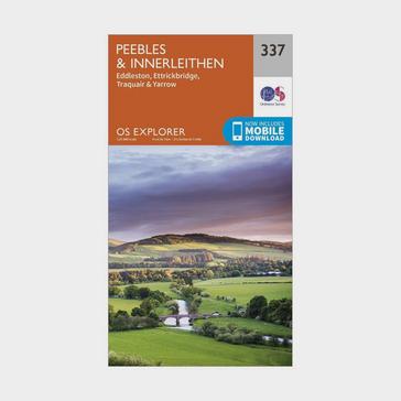 Orange Ordnance Survey Explorer 337 Peebles & Interleithen Map With Digital Version