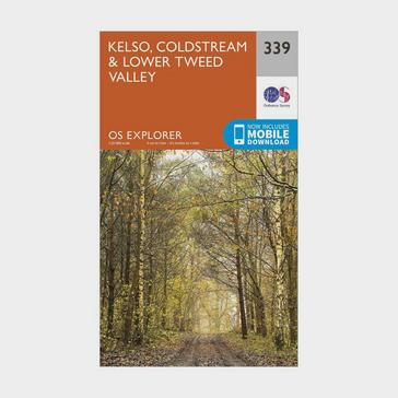 Orange Ordnance Survey Explorer 339 Kelso, Coldstream & Lower Tweed Valley Map With Digital Version