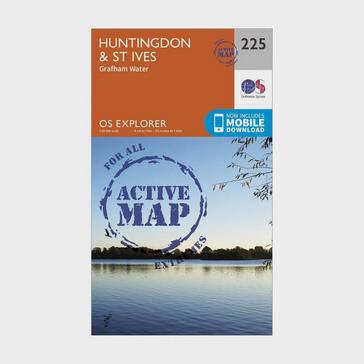 N/A Ordnance Survey Explorer Active 225 Huntingdon & St Ives Map With Digital Version