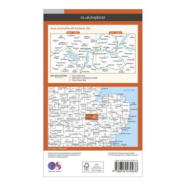 Orange Ordnance Survey Explorer Active 225 Huntingdon & St Ives Map With Digital Version