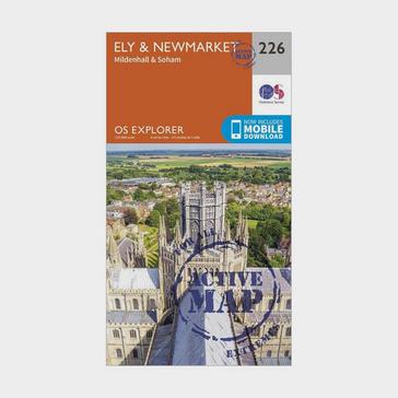 N/A Ordnance Survey Explorer Active 226 Ely & Newmarket Map With Digital Version