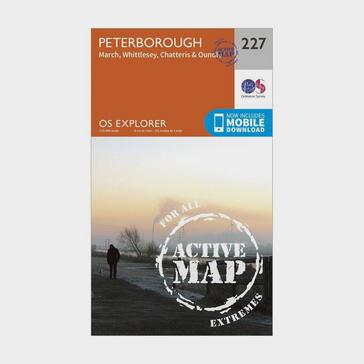 Orange Ordnance Survey Explorer Active 227 Peterborough Map With Digital Version