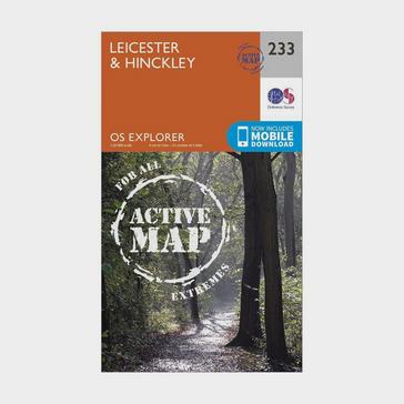 N/A Ordnance Survey Explorer Active 233 Leicester & Hinckley Map With Digital Version