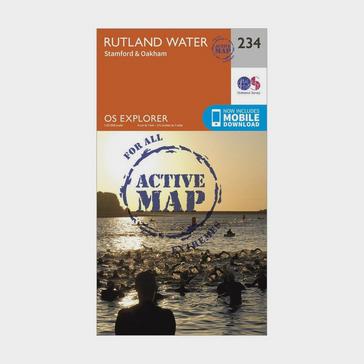 Orange Ordnance Survey Explorer Active 234 Rutland Water Map With Digital Version