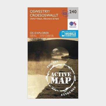 Orange Ordnance Survey Explorer Active 240 Oswestry Map With Digital Version
