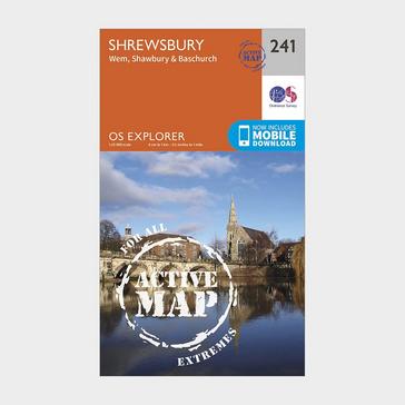 N/A Ordnance Survey Explorer Active 241 Shrewsbury, Wem, Shawbury & Baschurch Map With Digital Version