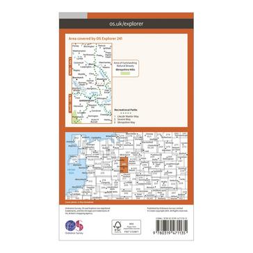 Orange Ordnance Survey Explorer Active 241 Shrewsbury, Wem, Shawbury & Baschurch Map With Digital Version