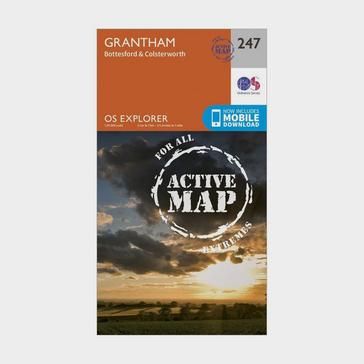 Orange Ordnance Survey Explorer Active 247 Grantham Map With Digital Version