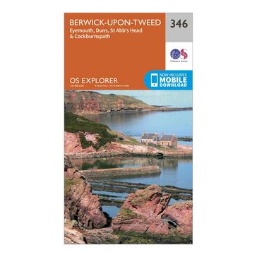 N/A Ordnance Survey Explorer 346 Berwick-upon-Tweed Map With Digital Version