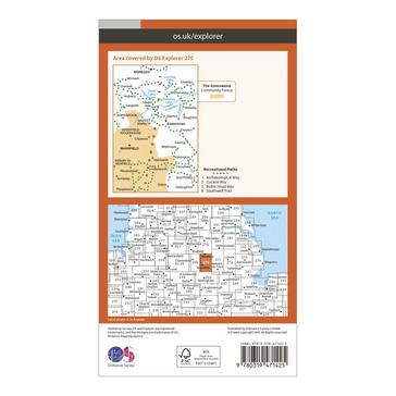 Orange Ordnance Survey Explorer Active 270 Sherwood Forest Map With Digital Version