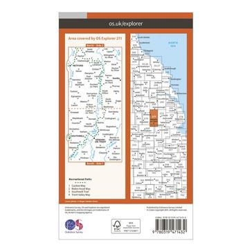 Orange Ordnance Survey Explorer Active 271 Newark-on-Trent Map With Digital Version