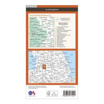 Orange Ordnance Survey Explorer Active 277 Manchester & Salford Map With Digital Version