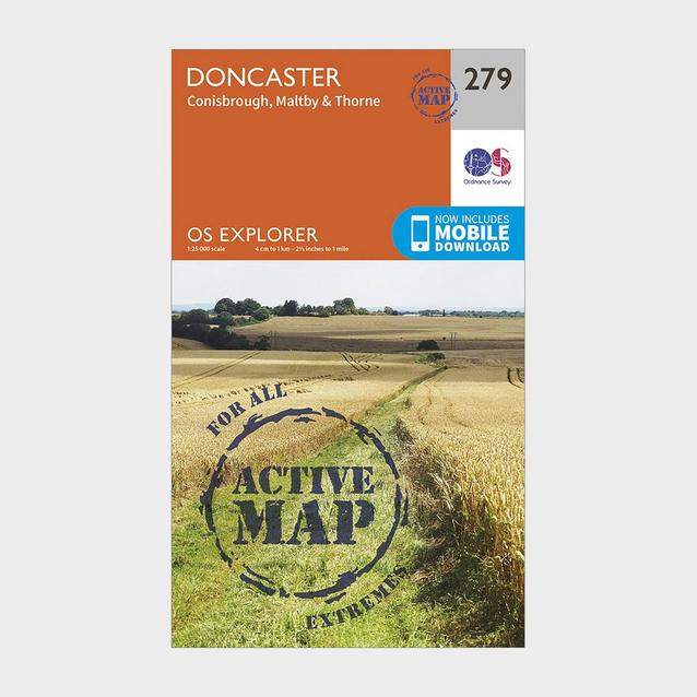 Orange Ordnance Survey Explorer Active 279 Doncaster Map With Digital Version image 1