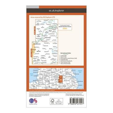 N/A Ordnance Survey Explorer Active 279 Doncaster Map With Digital Version